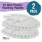 10" x 13.5" Clear Oval Acrylic Painting Palette with 17 Paint Wells (2 Pack) - Artists Transparent Plastic Mixing Paint Palette Tray - Non-Stick Surface for Acrylic and Oil Paint